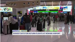 Holiday travel rush continues at Newark Airport ahead of winter storm