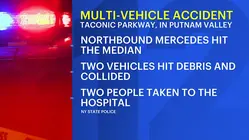 Putnam Valley crash sends 2 to hospital after car crosses lanes