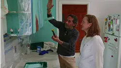 String Lights, Kitchen Painting