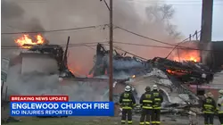Englewood church collapses as Chicago fire crews battle large flames