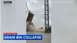 Grain bin collapses in Illinois: VIDEO