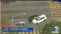 Chase suspect in custody after sideswiping innocent driver at Huntington Park intersection