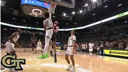 Georgia Tech's James Banks III Stuffs Virginia's Jay Huff