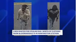 2 men wanted for allegedly stealing over $4K worth of clothing at Bloomingdale's store