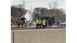 Dump truck fire disrupts westbound I287 traffic near Elmsford and Tarrytown