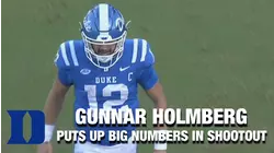 Duke QB Gunnar Holmberg Puts Up Big Numbers In Shootout Win