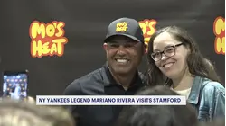 Enter Sandman: NY Yankees legend Mariano Rivera visits Stamford grocery store
