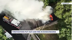 Car bursts into flames in Ronkonkoma