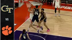 Georgia Tech vs. Clemson Men's Basketball Highlights (2021-22)