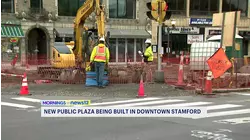 Construction begins on public plaza in downtown Stamford