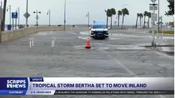 Tropical Storm Bertha set to move inland
