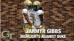 Georgia Tech RB Jahmyr Gibbs Highlights Against Duke