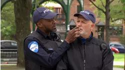 Officer digging for gold