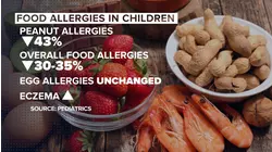 Sharp drop in childhood peanut allergies: Study