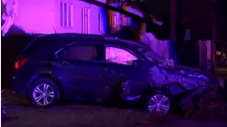 Distracted driver crashes into fire hydrant, ends up in Central Fresno yard, police say