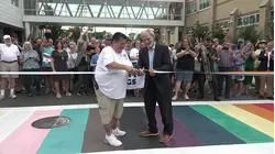 Stratford LGBTQIA+ community cuts ribbon on rainbow crosswalk, despite recent acts of vandalism