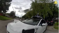 Video appears to show Waymo blocking road after explosion