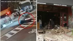 Video shows 90-year-old driver slam into CA coffee shop