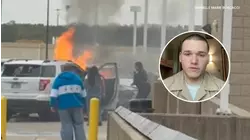 Navy Sailor speaks out after helping rescue man from burning car