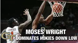Georgia Tech's Moses Wright Dominates Hokies Down Low
