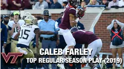 Virginia Tech DB Caleb Farley | 2019 Top Regular Season Play