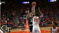 Georgia Tech's Michael Devoe Hits Floater For Go-Ahead Bucket