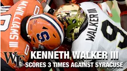 Wake Forest RB Kenneth Walker III Scores 3 Times Against Syracuse