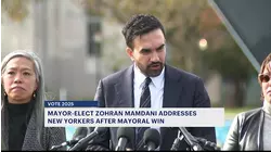 Zohran Mamdani speaks to New Yorkers on first day as mayor-elect