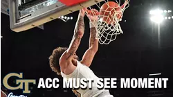 Georgia Tech's Jordan Usher Skies For The Alley Oop | ACC Must See Moment