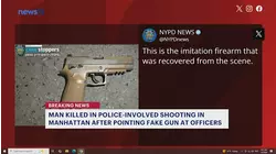 Man with fake gun killed in police-involved shooting in Manhattan