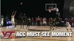 Virginia Tech's Keve Aluma Nails A 3 Just Before Halftime