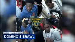 NJ officer hurt after chair thrown during Domino's brawl