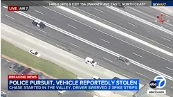 Police chase car theft suspect in minivan from San Fernando Valley to San Diego County