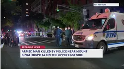 Armed man killed by police near Mount Sinai Hospital in Manhattan