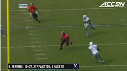 UVA QB Bryce Perkins 329 YDS, 4 TD vs. UNC