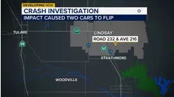 Investigation underway after crash flips two vehicles in Tulare County, CHP says