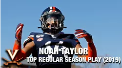 Virginia LB Noah Taylor | 2019 Top Regular Season Play