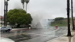Video shows possible explosion of transformer during Ventura storm