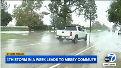 Evening rain causes messy commute across LA