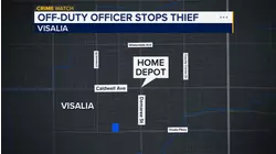 Off-duty Visalia Police officer stops theft suspect at Home Depot parking lot 