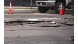 Water main breaks close roads to commuters in Clifton and Carlstadt