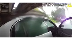 Milford police bodycam shows car rescue from last week's storms