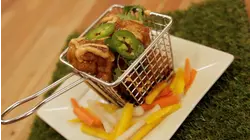 Vegan Burger and Wings