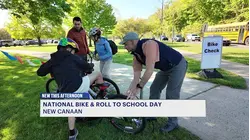 New Canaan students celebrate Bike & Roll to School Day with focus on e-bike safety