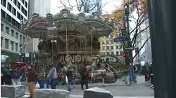 Double decker carousel opens in Greeley Square