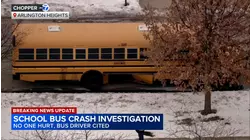 Suburban school bus driver cited after crash, vehicle fire: Police