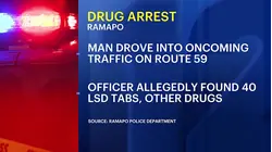 Wrong-way driver arrested after police find LSD, vodka and more during traffic stop