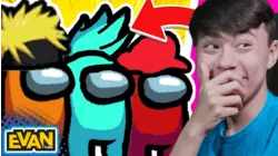 Evan Plays Among Us with Custom Skins!