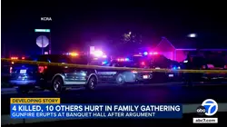 Investigation underway after 4 killed, 10 others hurt after gunfire erupts at Stockton banquet hall