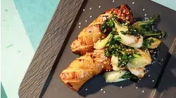 Papaya Salad, Carrot Hog Dogs, Squid, and Tofu